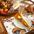 thumbnail image 6 of Fall Placemats Set of 4 Scarecrows Pumpkin Truck Place Mats Thanksgiving Placemat Autumn Fallen Maple Leaf Table Mats for Dining Kitchen Table Holiday Dinner Party Home Fall Decorations 13x19 Inch, 6 of 8