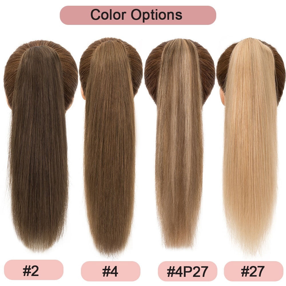 Claw Clip Ponytail Extension Indian Remy Human Hair Ponytail Hairpiece 14-22 Inch Long Silky Straight Pony Tails Hair Extensions for Women