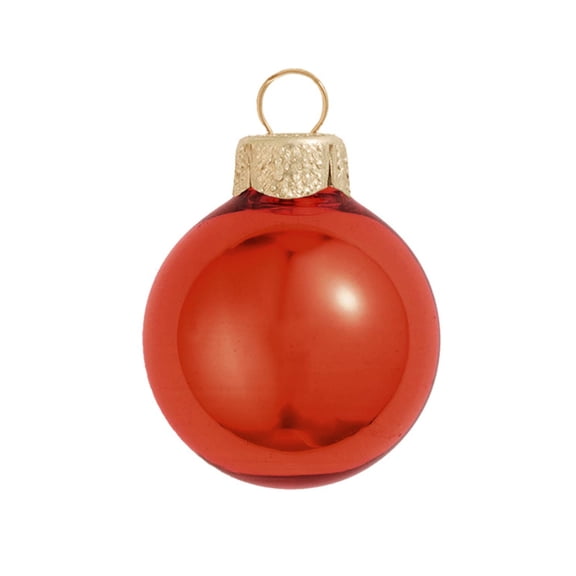 4ct Shiny Henna Red Glass Ball Christmas Ornaments 4.75" (120mm)