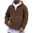thumbnail image 3 of California San Francisco West Coast Quarter Zip Pullover Men Long Sleeve Graphic Hooded Sweatshirt Mens Hoodie Streetwear, 3 of 5