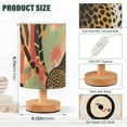 thumbnail image 3 of Leopard Cheetah Trees Lake Table Lamp USB Bedside Desk Nightstand Lamp Printed Gifts Small Lamp Wood Base for Bedroom Living Room Kids Room College Dorm, 3 of 7