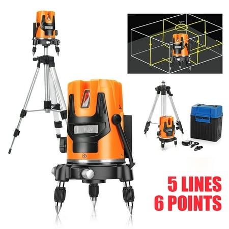 5 Line 6 Point Professional Automatic Self Leveling Rotary Laser Level Meter Measure With