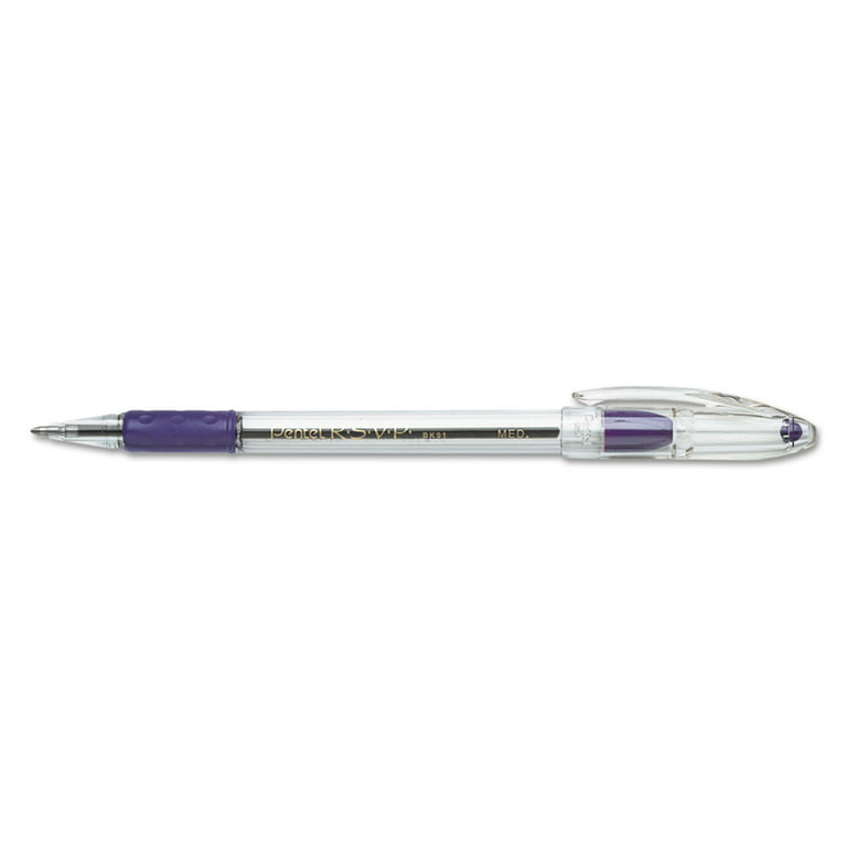 Pentel R.s.v.p. Refillable Ballpoint Pen, 1 Mm Medium Tip, Violet