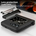 thumbnail image 3 of K-Lion for Motorola Razr 2022 Hinge Case, Shockproof Case with Folding Pen Holder Anti-Fall Cover for Motorola Moto Razr 2022 5G 6.7", Black, 3 of 9