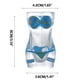 thumbnail image 2 of Juego de tazas de cerveza de bikini de 2 vasos de cristal de medio litro de 17 oz - Barras rojas y azules para fiestas y regalos, 2 of 5