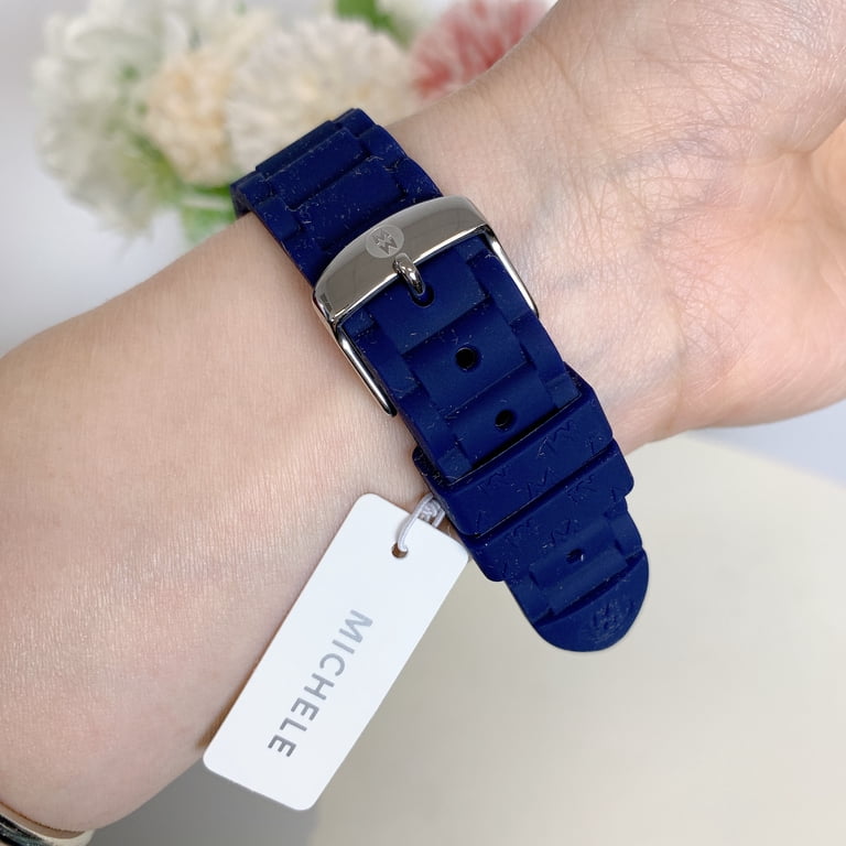 MICHELE MWW12F000095 Jellybean Tahitian Navy Rubber 18k Gold 