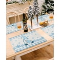 thumbnail image 5 of Christmas Placemats Set of 6 Blue Snowflake Gnome Christmas Placemats for Dining Table Buffalo Plaid Table Mat Winter Holiday Home Party Kitchen Table Decorations, 5 of 6