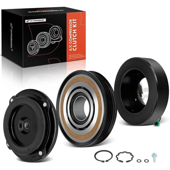 A-Premium Air Conditioner AC Compressor Clutch Kit Compatible with Ford Focus 2014 2015 2016 2017 2018 2.0L, 6SBH14C/7SEU17C Style