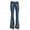 Blue, variant on Womens High-Rise Bell Bottom Flare Jeans Button Up Bell Bottom Stretch Classic Flared Pants