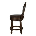 thumbnail image 3 of Tiffany 26" Wood Counter-Height Bar Stool with Back and Swivel Upholstered Seat, 3 of 8
