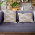 thumbnail image 2 of Plutus Brands Green, Beige Plutus Large Leafs Floral Luxury Throw Pillow 24 in x 24in, Double Sided 24" x 24", 2 of 8