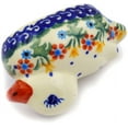 thumbnail image 2 of Polmedia Polish Pottery Spring Flowers Duck Figurine, 2 of 6