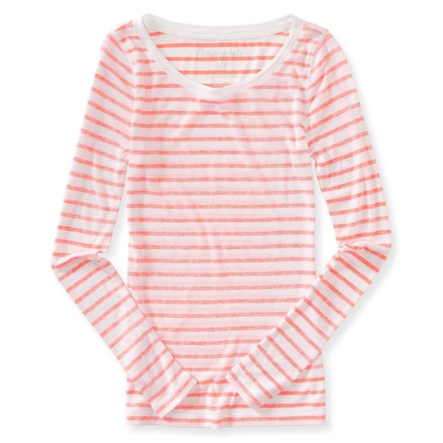 Camiseta gráfica a rayas Aeropostale para mujer, naranja, mediana Aeropostale Camiseta gráfica