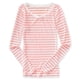 thumbnail image 1 of Camiseta gráfica a rayas Aeropostale para mujer, naranja, extra pequeña Aeropostale Camiseta gráfica, 1 of 2