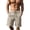 Khaki#5038NN, variant on AHMOMEI Men Linen Shorts Elastic Waist Drawstring Men's Beach Shorts Wide Leg Mens Shorts Casual with Pockets Khaki XXXL