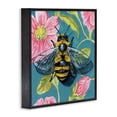 thumbnail image 2 of Stupell Industries Eclectic Fuzzy Bee On Floral Pattern Black Framed Giclee Art, 17 x 17, by Kate Jarvik Birch, 2 of 8