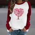 thumbnail image 1 of Meichang Sweatshirts pour Femmes Sweatshirt de la Saint-Valentin Femmes Sweatshirt Graphique Cœur Manches Longues Col Rond Pull de Vacances en Solde Cadeaux de la Saint-Valentin, 1 of 4