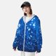 thumbnail image 3 of Balery A Blue Glitter Sudadera ligera de manga larga con capucha y protección solar UPF 50+ para hombre y mujer, ideal para pesca y running-XX-Large, 3 of 7