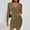 Khaki, variant on USSUMA Spring Dresses for Women 2025 Women'S Casual Dresses Long Sleeve V Neck Casual Solid Color Maxi Dress Lounging Dresses Comfortable Skirts Outdoor My Order Black Dress Size-L