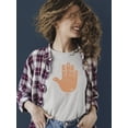 thumbnail image 2 of Astro Palmistry - Zodiac Hand Emoji Art Design Women's T-shirt, 2 of 4