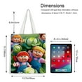thumbnail image 5 of Cabbage Patch Kids-theme canvas Tote Bag for Women Aesthetic Shopping Grocery Reusable Bags with Inner Zipper Women Gift 13.8 x 15.8 inches（35x40cm）, 5 of 6