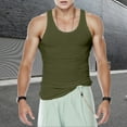 thumbnail image 5 of Aayomet Débardeur Homme Serré Couleur Unie Sport Musculation Base (Vert, m), 5 of 5