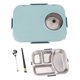 thumbnail image 3 of Bento Box 4 Compartimentos 1200ml Acero Inoxidable 304 Aislado con Tapa para Sopa, Cuchara, Palillos, Recipiente para Almuerzo para Estudiantes, Trabajadores de Oficina, Azul, 3 of 10
