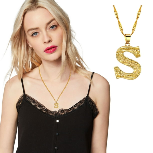 Xihbxyly Collar con Colgante de Cadena con 26 Letras y Nombre En Inglés para Mujer