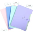 thumbnail image 4 of JINGBAO 4 pack Accordion File Organizer, Letter Size, 5 Pocket Expanding File Folder, Cute File Folder with Labels, Portable File Organizer for School Office Supplies, 4 of 7