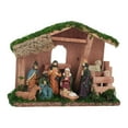 thumbnail image 4 of Figuras de belén navideño con establo, estatua de la Sagrada Familia. Estilo A, 4 of 9