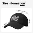 thumbnail image 2 of Baseball Cap Bent Eaves Design 6 Piece Cap Body Breathable Not Hot Plastic Cap Drag For Daily Travel Vacation Black Geometric Lines_3 Black, 2 of 8
