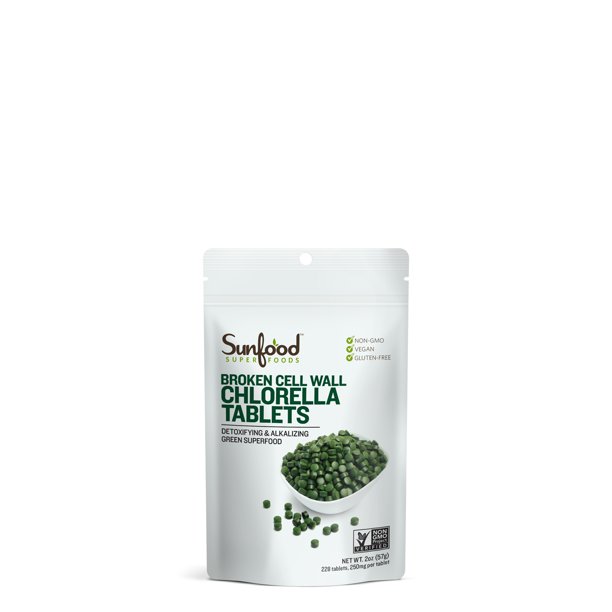 Sunfood Superfoods Chlorella Tablets, 2.0 Oz