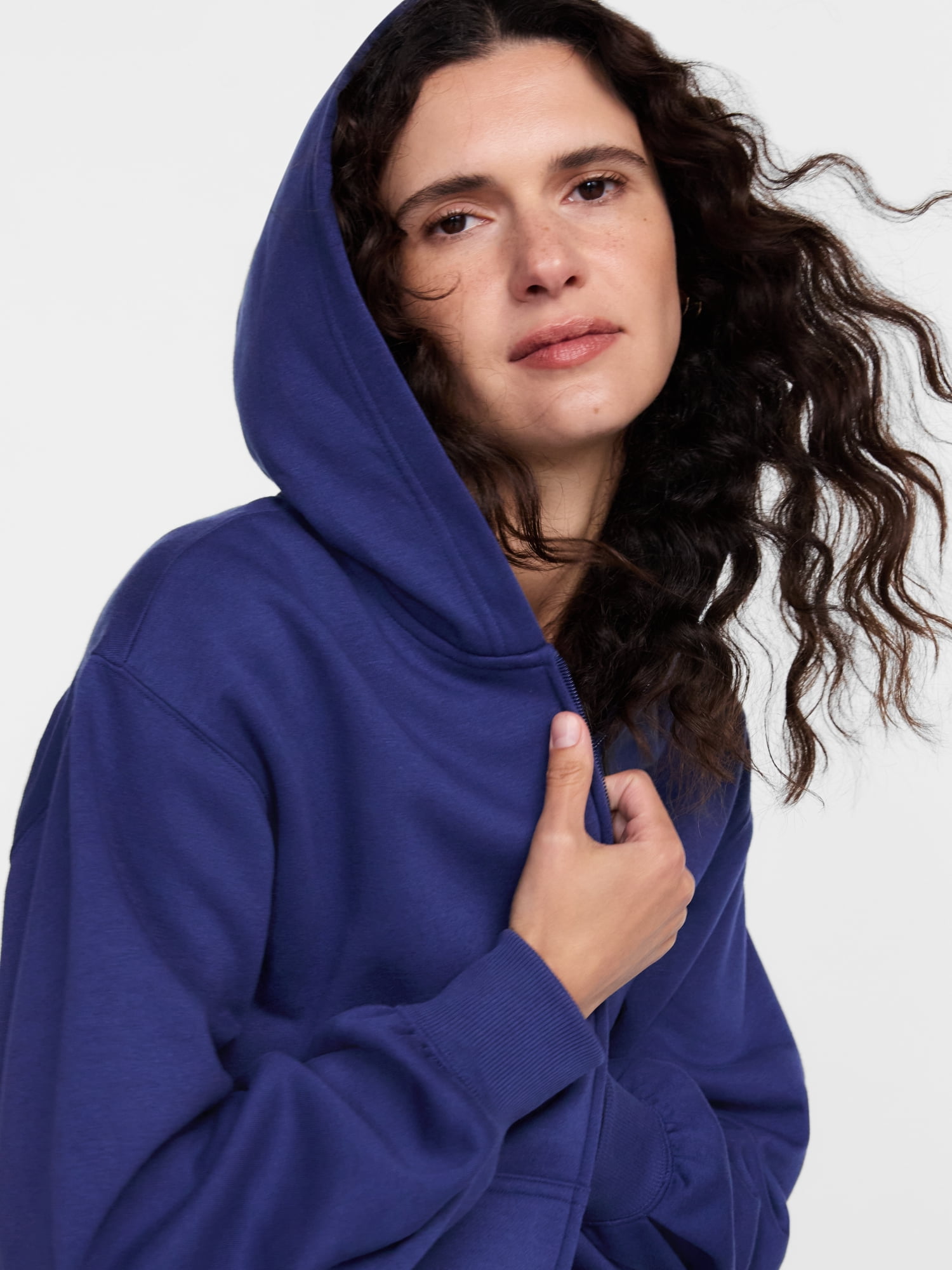Scenario Women's and Women's Plus Zip Front Fleece Hoodie Jacket, Sizes XS-4X