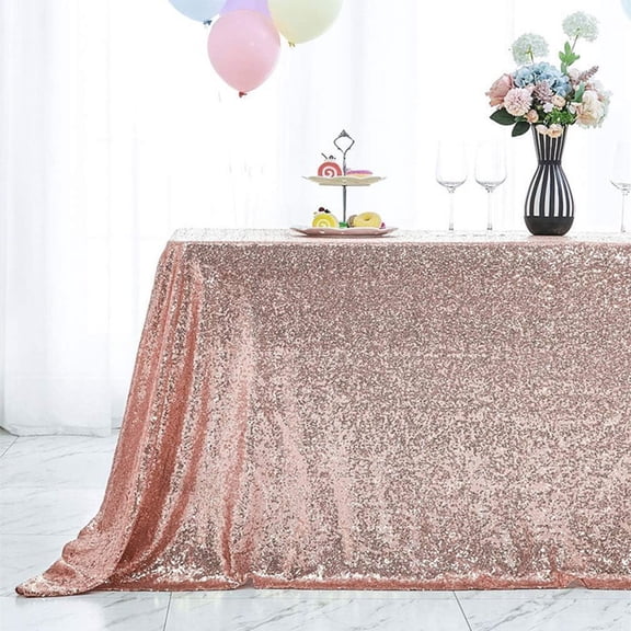 Christmas Sequin Tablecloth Rectangular Party Table Cover for Holiday Wedding Dessert Table Decor