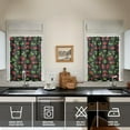 thumbnail image 4 of Cherry Kitchen Curtains Set Tier and Valance, Cute Sweet Red and Pink Fruit Print, Aesthetic Cherry Lovers Pattern with Candy Art Illustration for Kitchen or Dining Room, 4 of 6