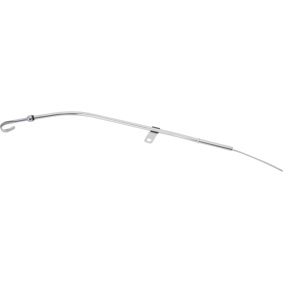 Speedway Motors Chrome Dipstick Compatible with 1980-1988 Small Block Chevy OEM Style Replacement Polished Finish 16 Inch Mounted Length Includes Tab Mount for SBC