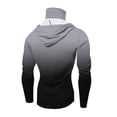 thumbnail image 4 of Domuza Upf 50 Sun Protection Hoodie for Men Shirts Long Sleeve Gradient Color T-Shirts Summer 2026 Outdoor Running Hiking Spf Rash Guard Blouses with Mask Gray M, 4 of 4