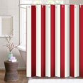 thumbnail image 3 of Shower Curtain Red and White Stripe Abstract Classic Beautiful Color Diagonal Waterproof Polyester Fabric 72 x 72 Inches Set with Hooks, 3 of 3