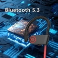 thumbnail image 5 of JGJJUGN Wireless Sports Bluetooth Earphones, Ergonomic Ear Mounted Headphones, Sweatproof & Waterproof, Low Latency Gaming Headset, Copper Ring Horn, Portable Music Earbuds, Black, 5 of 7