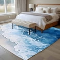 thumbnail image 4 of 6'x9' Area Rugs, Blue Coastal Indoor Outdoor Area Rug for Living Room Bedroom, Summer Beach Nautical Sea Ocean Washable Bathroom Rugs Kitchen Floor Carpet Mats Home Decor Aesthetic, 4 of 8