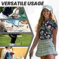thumbnail image 6 of Uorisanigo Hibiscus Couple Matching Outfit His and Hers Clothing Mens Golf Shirts Short Sleeve Quick Dry Casual Collared Athletic Tops and Women's Golf Shirts 1/4 Zip Up Tops, 6 of 8