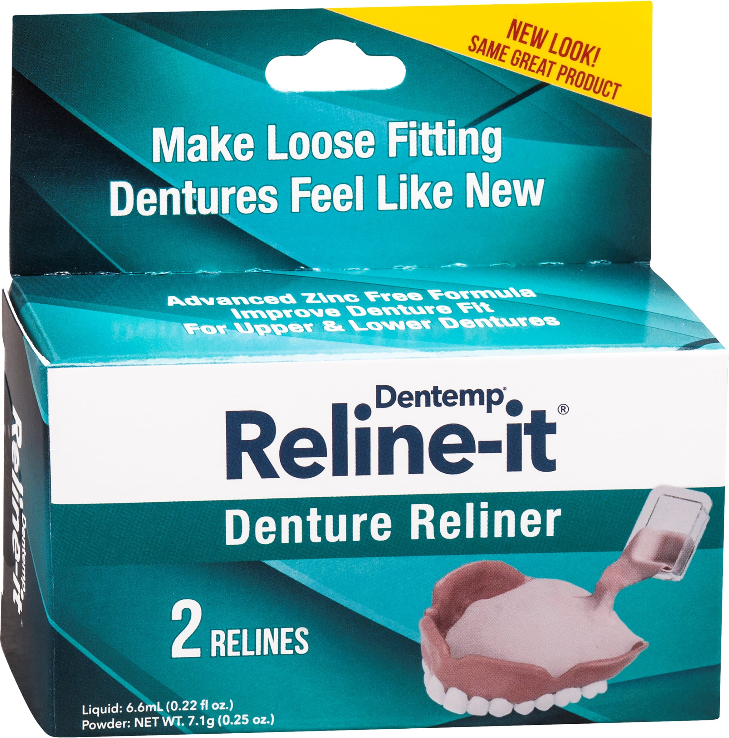 RelineIt Advanced Denture Reliner Kit for Upper and Lower Denture, 2