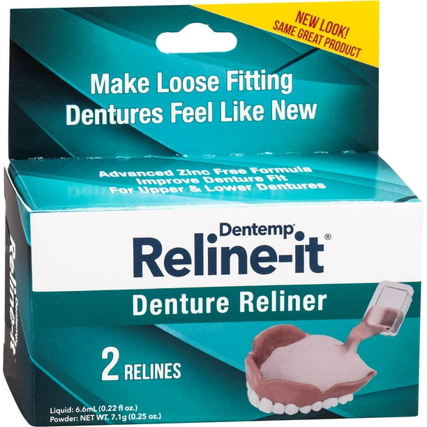 RelineIt Advanced Denture Reliner Kit for Upper and Lower Denture, 2