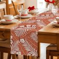 thumbnail image 5 of Table Runners 36 Inches Long Dress Scarves, Orange Red Palm Tree Farmhouse Kitchen/Dining Table Decor Table Runner, Short Coffee Tablerunners, Summer Tropical Plants Rustic Leaves 13x36 Inch, 5 of 9