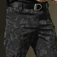 thumbnail image 4 of Clearance Men's Cargo Pants,Men's Solid Color Camo Print Outdoor Stretch Overalls With Large Pockets Loose Soft Pants Rainproof Training Pants, 4 of 6