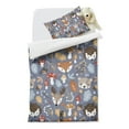 thumbnail image 2 of Hedgehogs and Forest Animals Pattern Duvet Cover and Pillowcase Set for Single Bedding, Bedroom Accessories for Kids Teens, 2 of 5