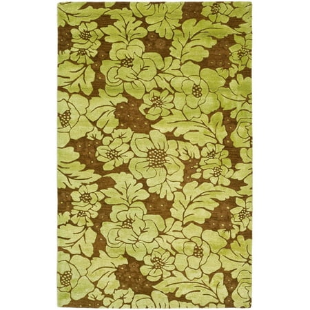 Safavieh Soho Dagan Wool Rug, Lime/Brown, 3.5' x 5.5'