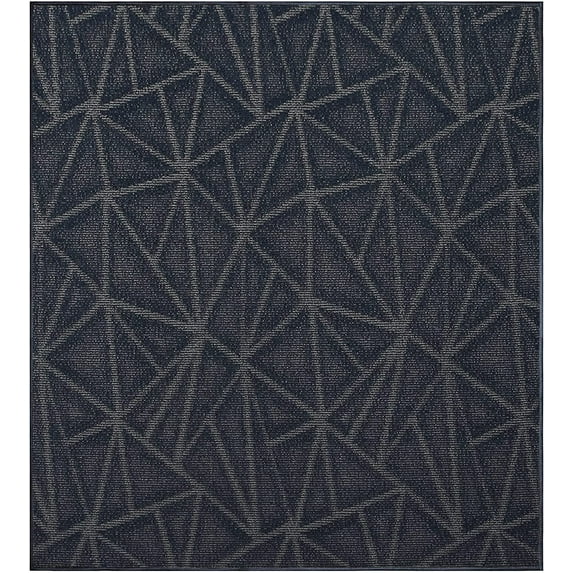 Indoor Outdoor custom size area rugs made in USA pattern Geometrical comes in Ten colors and Nine shapes rectangular,round,square,runners,oval,hexagon,octagon,half round - Navy, 12' x 12' Area Rugs