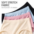 thumbnail image 3 of Women’s High Waisted Briefs 5‑Pack, Soft Stretch Full Coverage Breathable Everyday Comfort Underwear, 3 of 7
