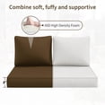 thumbnail image 5 of Kimunuk Outdoor Loveseat Cushion Set, 46" x 26" x 5" Waterproof Patio Furniture Cushions for Couch Bench Swing, Chocolate, 5 of 6